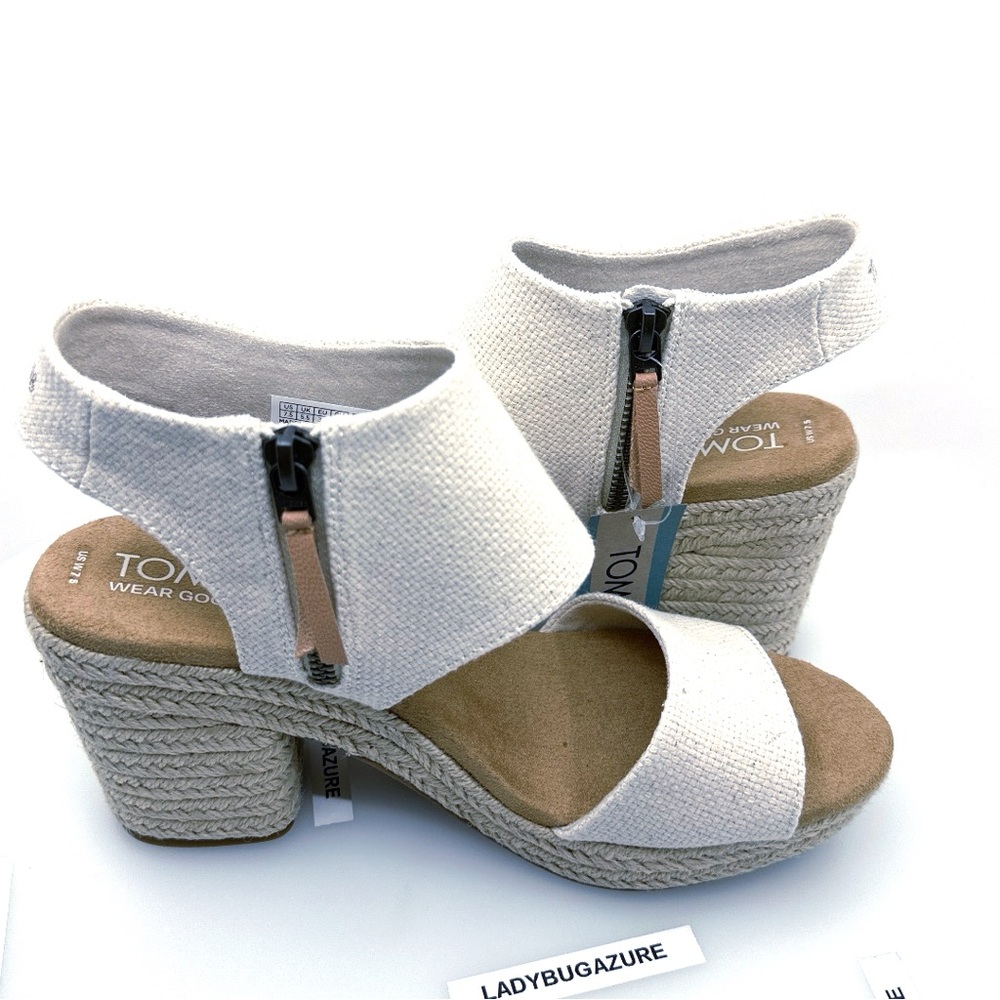 NWOB TOMS Women’s Majorca Rope Platform Sandal - Natural Basket Weave Size: 7.5 - Picture 9 of 15